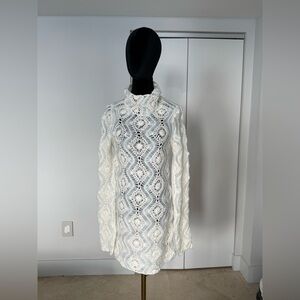 NWT ZARA Limited Edition Crochet contrast Knit Dress size S BLOG FAVE